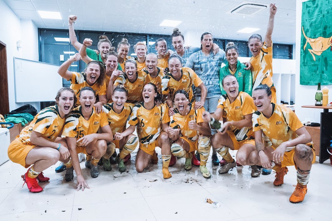 The Matildas celebrate after qualifying for the Tokyo 2020 Olympic Games The Matildas celebrate after qualifying for the Tokyo 2020 Olympic Games